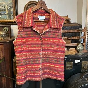 VINTAGE Deborah Murray Southwest Aztec Vest